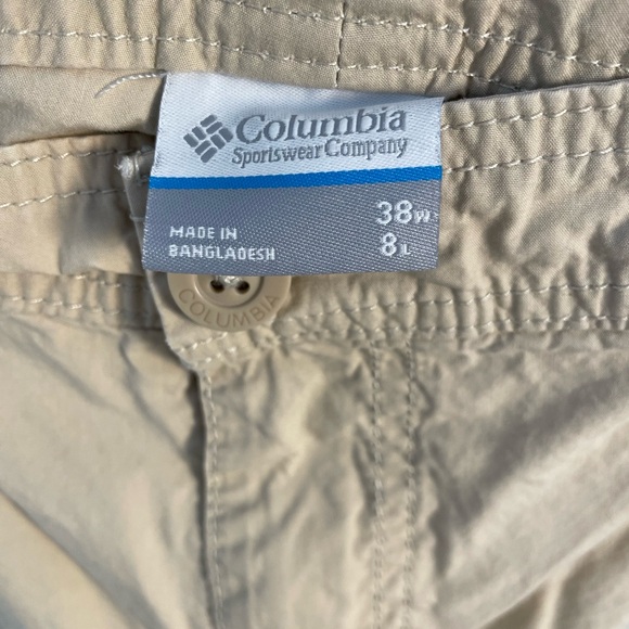 Columbia Mens short 38 waist 8 inseam tan hiking casual - Picture 3 of 7